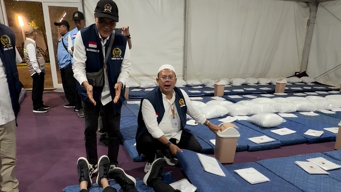 Timwas Haji DPR sidak fasilitas tenda Armuzna, Sabtu (23/5/2026) malam WAS.