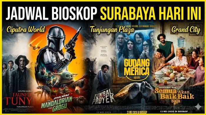 ILUSTRASI. Jadwal bioskop Surabaya hari ini.