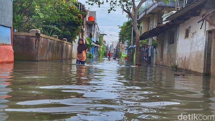Kondisi banjir di Kecamatan Dayeuhkolot, Kabupaten Bandung