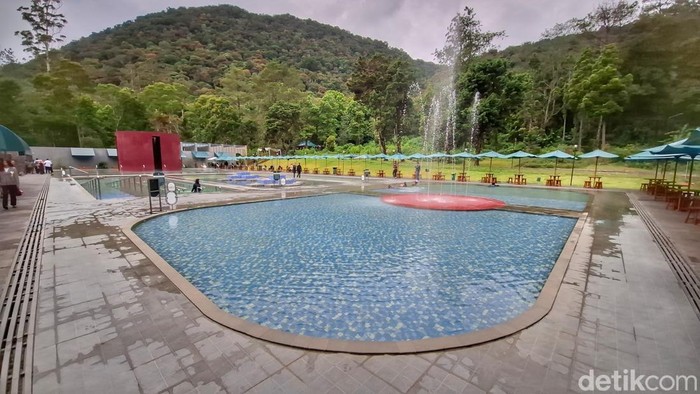 Kondisi kolam air panas Jiwanta Cimanggu Thermal Springs.