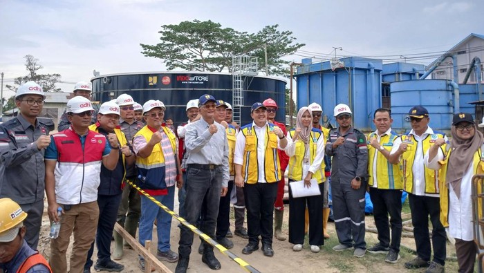Menteri PU meninjau IPA SPAM di Karang Baru, Aceh Tamiang, Aceh.