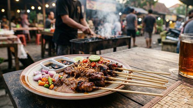 Ilustrasi sate komoh.