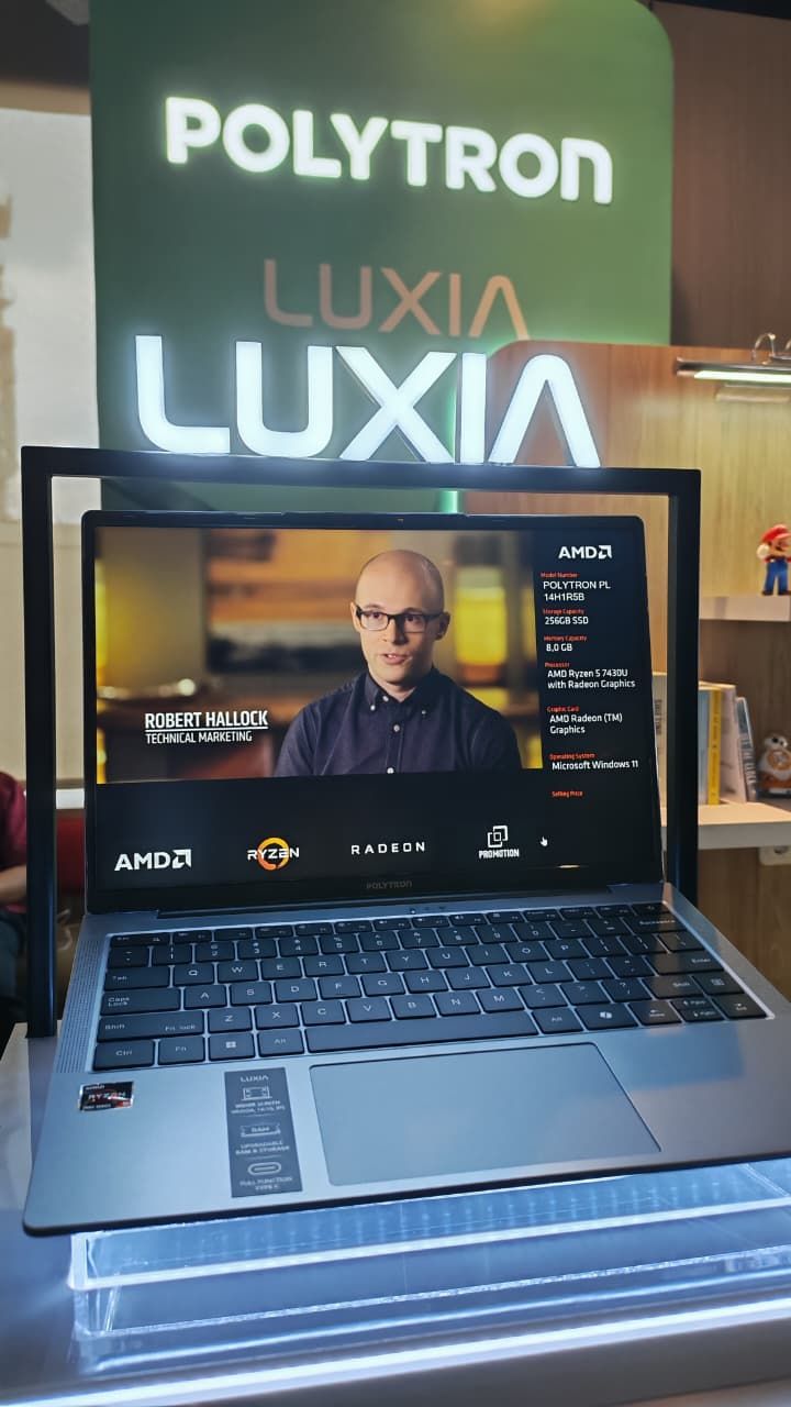 Polytron Polytron meluncurkan laptop Rp 7 jutaan yakni Polytron Luxia R5. Laptop ini menggunakan AMD Ryzen 5 7430U dengan sejumlah fitur menarik.