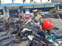 31 Motor Hasil Razia Balap Liar Nginep di Polres Blitar Kota