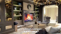 Masuk ke lantai dua rumah Tasya, suasananya semakin hangat. Tasya menyebut ini adalah kayu area, warnanya bernuansa hijau gelap. Foto: YouTube tasya farasya