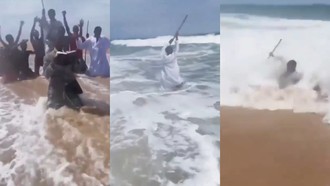 Viral! Pria Coba Belah Laut ala Nabi Musa, Ending-nya Nyaris Tenggelam