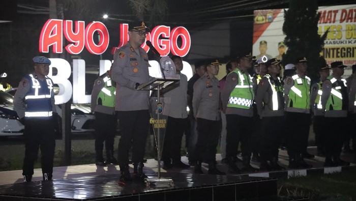 Apel pengamanan di Polres Blitar