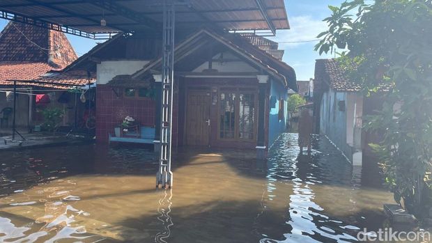Banjir Pati Kondisi banjir di Desa Ketitang Wetan Kecamatan Batangan, Kabupaten Pati, Selasa (26/5/2026).