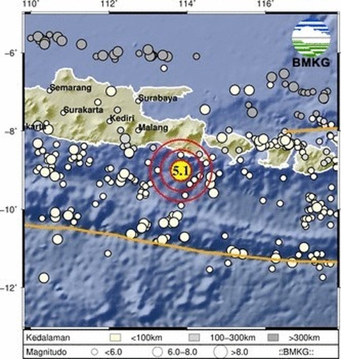 Gempa M 5,1 di Jember
