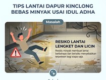 Cara Simpel Bersihkan Noda Minyak di Lantai Dapur Usai Idul Adha