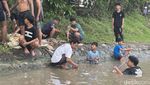 DLH Kota Surabaya Sidak Warga Cuci Rumen di Sungai