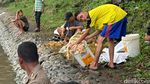 DLH Kota Surabaya Sidak Warga Cuci Rumen di Sungai