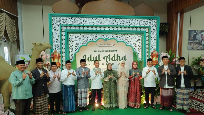 Suasana open house di rumah dinas Walkot Palembang