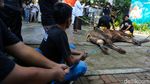 Suasana Penyembelihan Hewan Kurban di Pantai Carnaval Ancol