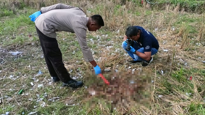 TKP ledakan petasan di Gandusari, Blitar.