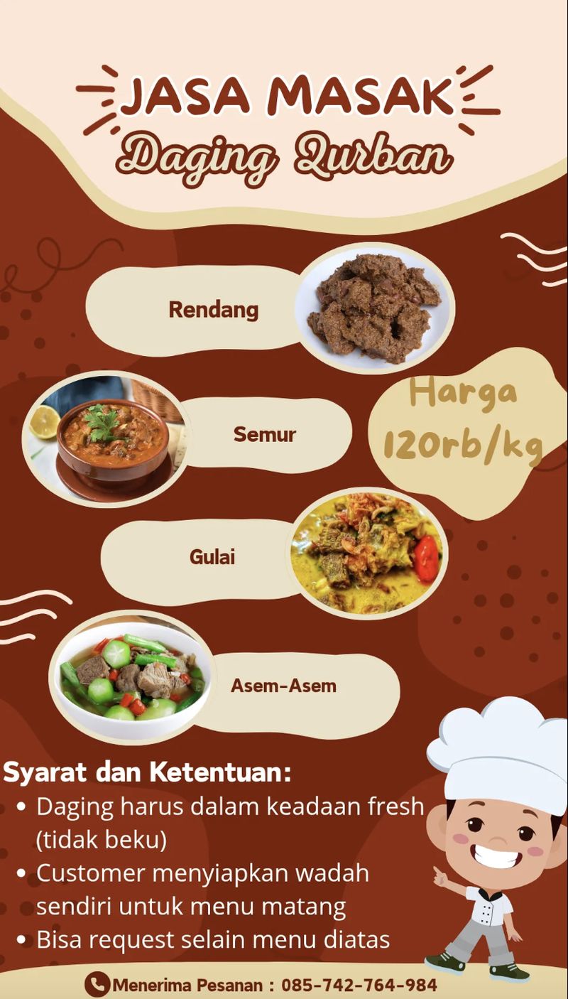 Jasa masak daging kurban Jasa masak daging kurban