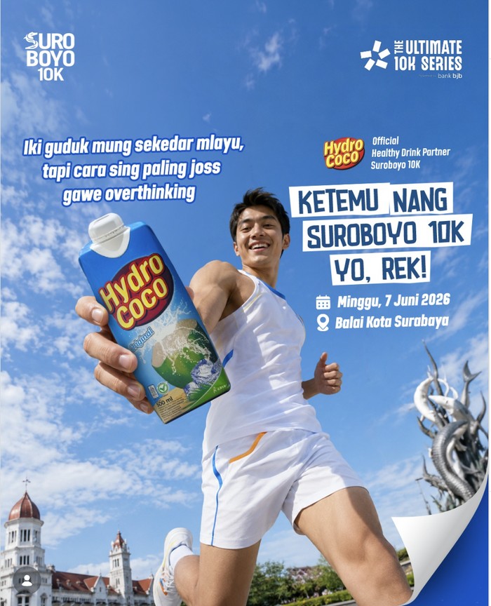 Ojok Overthinking, Rek! Yuk Mlayu Bareng nang Suroboyo 10K karo Hydro Coco!