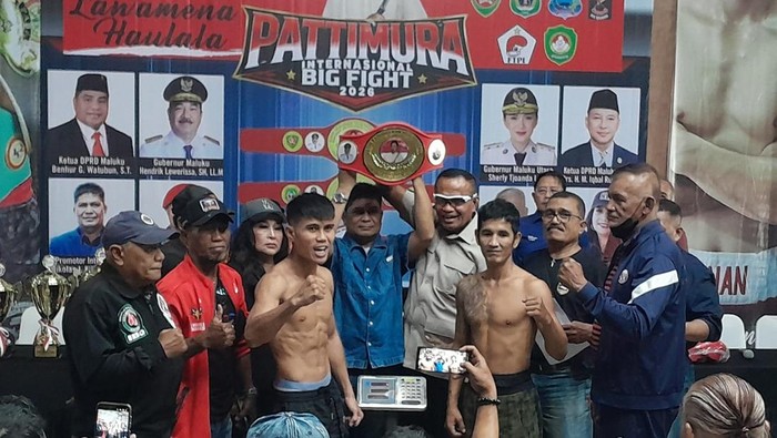 Peraih medali perunggu Asian Games 2018, Sunan Agung Amoragam, akan bertarung melawan Natha Phong Nuchap Hum dari Thailand. Keduanya tampil dalam ajang Pattimura Internasional Big Fight 2026 [ada kelas non-gelar kelas 55,3 kg.