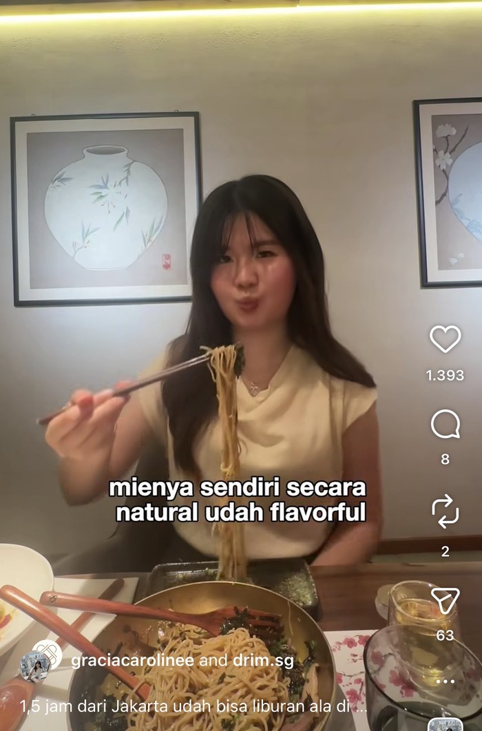 Gracia Caroline Hobi Kulineran, Cicip Makanan Korea hingga China Autentik!