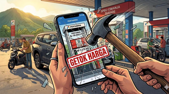 Ilustrasi getok harga BBM