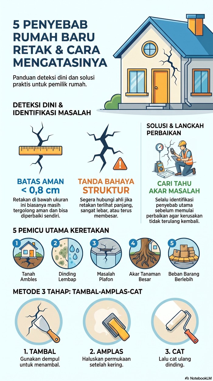 Infografis Penyebab Rumah Baru Retak