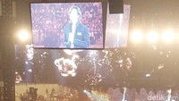 Jerry Yan juga mencurahkan isi hatinya di konser tersebut. Foto: Westi/detikHOT