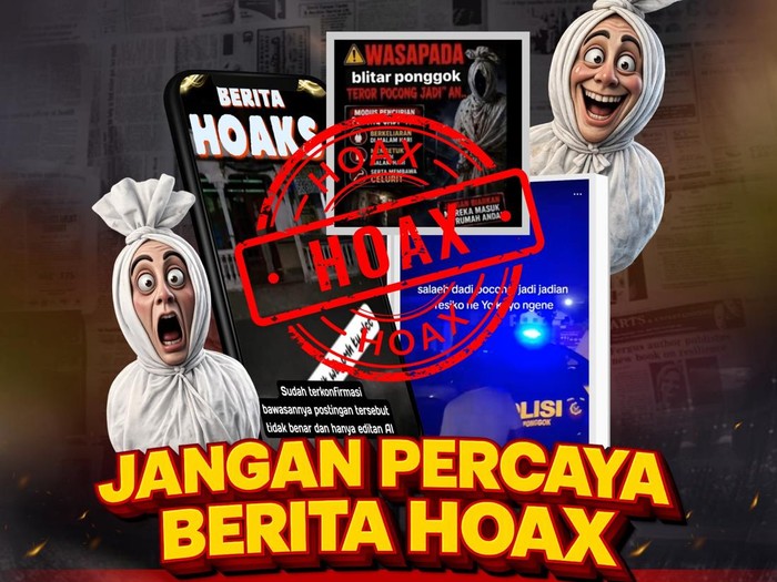 Poster hoax pocong di Blitar
