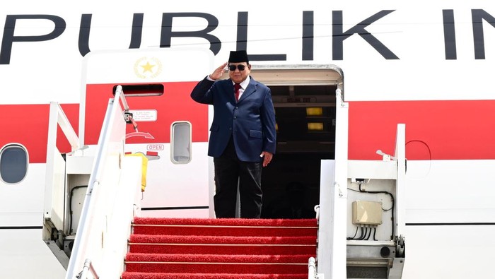 Prabowo bersama delegasi terbatas lepas landas dari Bandara Orly, Paris, menuju Jakarta, Jumat (29/5/2026).