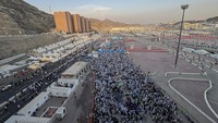 Jemaah haji menjalani dua pilihan tahapan setelah prosesi jumrah, yakni Nafar Awal pada 11–12 Zulhijah atau Nafar Tsani pada 11–13 Zulhijah. ANTARA FOTO/Citro Atmoko