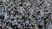 Jemaah yang memilih Nafar Awal dapat meninggalkan Mina lebih cepat setelah menyelesaikan ritual pada hari kedua tasyrik. ANTARA FOTO/Citro Atmoko