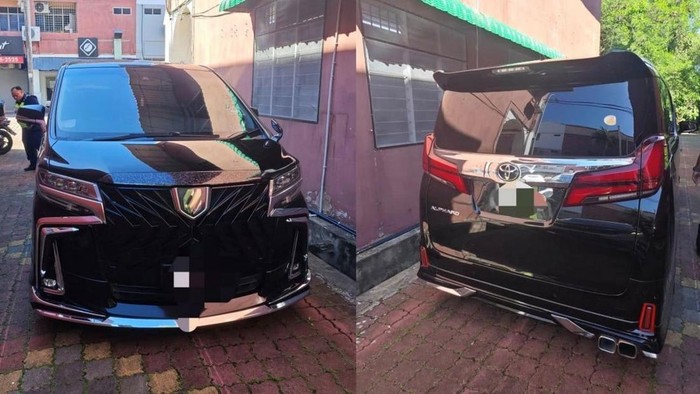 Toyota Alphard nunggak bayar tilang