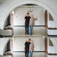 Dari potret yang dibagikan, rumah Omesh terlihat luas dan nyaman untuk keluarga. Rumahnya masih kosong karena Omesh berencana merenovasinya terlebih dulu. (Foto: Instagram/@omeshomesh)