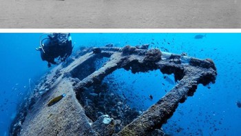 SS Yongala awalnya merupakan kapal penumpang mewah yang kemudian digunakan untuk transportasi masa perang di Australia. Pada 1911, kapal ini tenggelam akibat siklon dahsyat dan menewaskan seluruh 122 orang di dalamnya. Bangkai kapal sempat hilang selama puluhan tahun hingga ditemukan kembali. Kini, SS Yongala berubah menjadi ekosistem bawah laut yang kaya, dihuni terumbu karang, ikan, penyu, hingga mamalia laut besar. Foto: Boredpanda