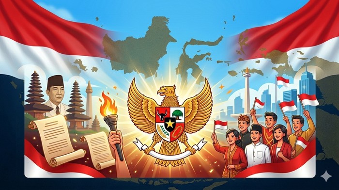 Ilustrasi ucapan selamat hari lahir Pancasila.