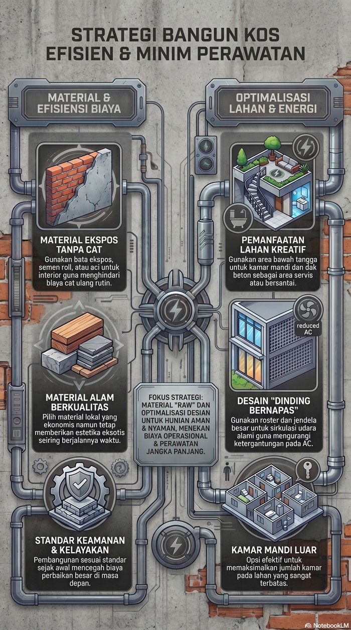 Infografis bangun kos-kosan yang minim perawatan