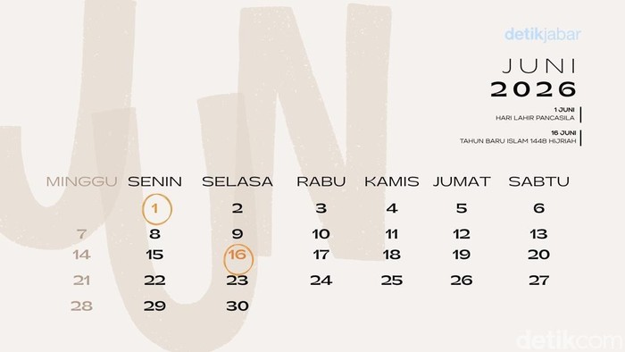 Kalender Juni 2026