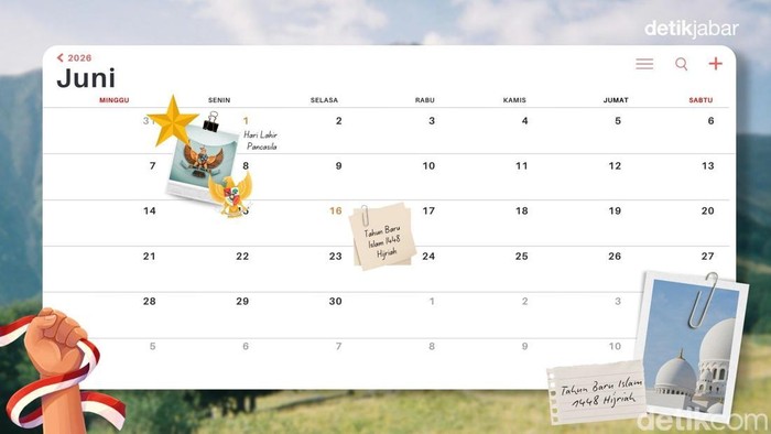 Kalender Juni 2026