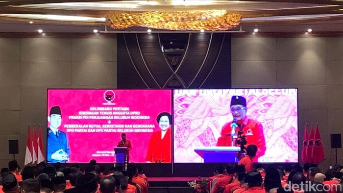 Pembekalan dan Bimbingan Teknis Anggota DPRD PDIP seluruh Indonesia masa bakti 2024-2029. (Mulia/detikcom)