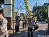 Saat 2 Batang Tebu Diarak Keliling PG Meritjan untuk Sambut Musim Giling