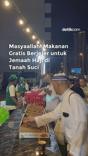 Video: Makanan Gratis Berjejer untuk Jemaah Haji di Tanah Suci