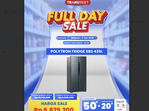 Kulkas Side by Side 436L Banting Harga di Transmart Full Day Sale
