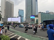 CFD Ditiadakan, Banyak Warga Kecele Olahraga di Bundaran HI Pagi Ini
