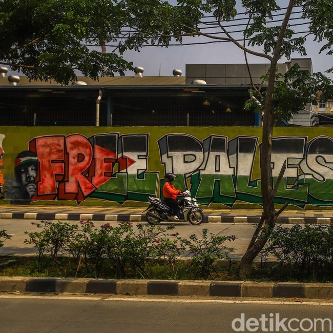 Dinding Jakarta Utara Bersuara untuk Palestina
