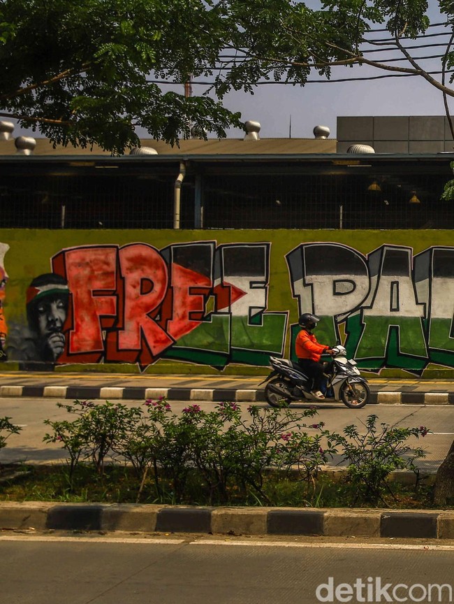 Dinding Jakarta Utara Bersuara untuk Palestina