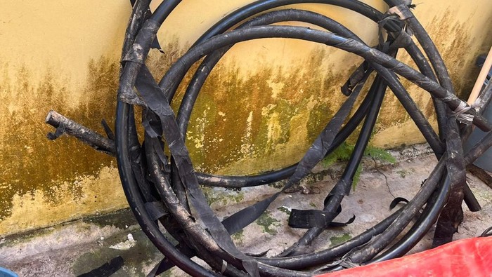 Kabel yang dicuri di Tanggamus, Lampung