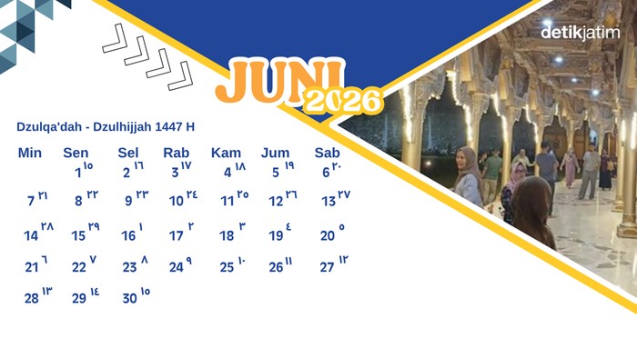 Kalender Juni 2026.