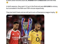 Meme Arsenal Kalah Melulu di Babak Final Eropa