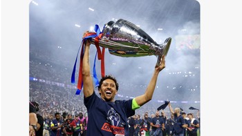 PSG pun menjadi juara Liga Champions dua kali berurutan. Foto: X.com