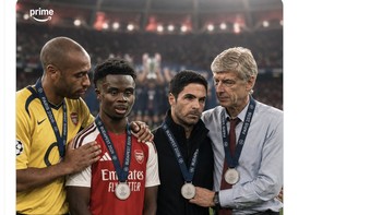 Momen sedih Arsenal terulang lagi 20 tahun kemudian. Foto: X.com