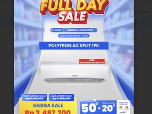 AC 1 PK Polytron Diskon Gede-gedean di Transmart Full Day Sale